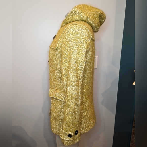 Leon and Harper, yellow Wool & Mohair duffle jacket Euro L - Picture 8 of 17